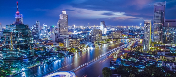 Amazing View of Bangkok City at Night